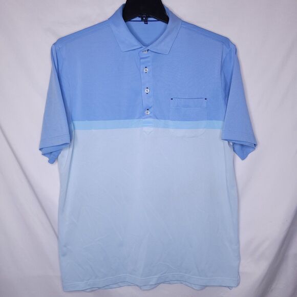 Stitch Polo Shirt Mens M/L Blue Colorblock Golf Performance - Picture 1 of 11